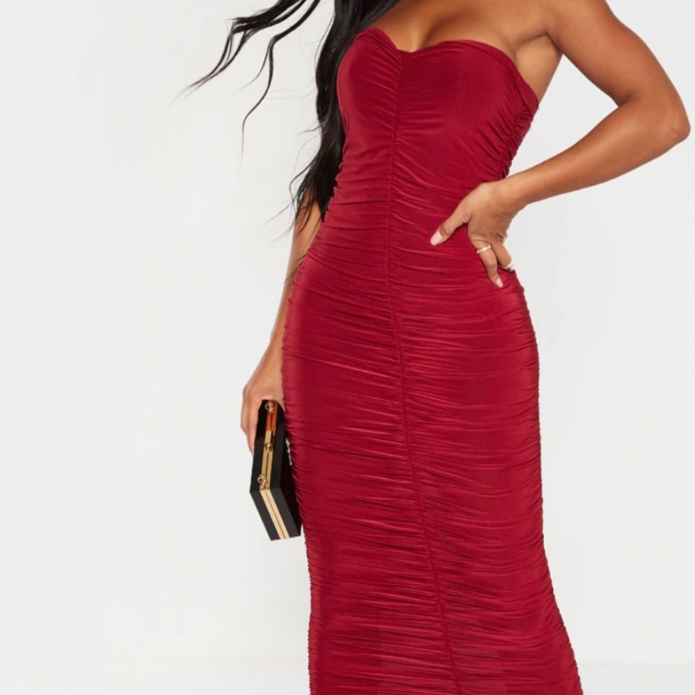 Fashion Nova Red Sweetheart Dress Size S